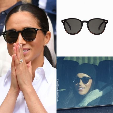 Megan Markle Sunglasses, Meghan Markle Sunglasses, Casual Chic Street Style, Princ Harry, Meghan Style, Le Specs Sunglasses, Ray Ban Sunglasses Women, Glasses Trends, Meghan Markle Style