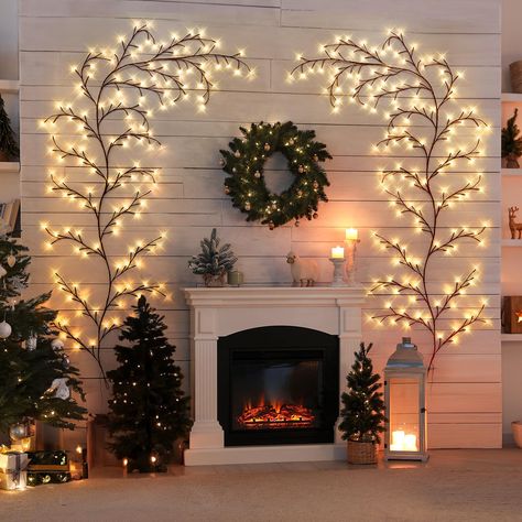 PRICES MAY VARY. 1. Home Decor: Our handmade Yepdin simulated tree is a perfect piece of art that brings nature into your home. With its highly realistic texture and 160 LED lights distributed across 20 branches, it creates a warm and cozy atmosphere, infusing tranquility and peace into your living space. Realistic DIY Vine Lights: Each branch of the tree is flexible yet sturdy, allowing you to shape them into any desired form, satisfying your unique design taste. During the day, the vine lights Vine Lights, Twig Lights, White Birch Trees, Twig Tree, Indoor String Lights, Vine Wall, Branch Decor, Viria, Indoor Christmas