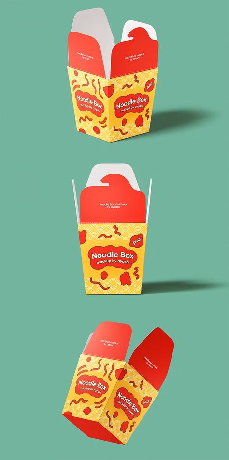 Noodle Box Mockup Noodle Box Design, Noodles Packaging Design, Noodle Packaging, Noodle Design, Branding Tools, Cup Noodles, Box Packaging Design, Box Mockup, Box Template