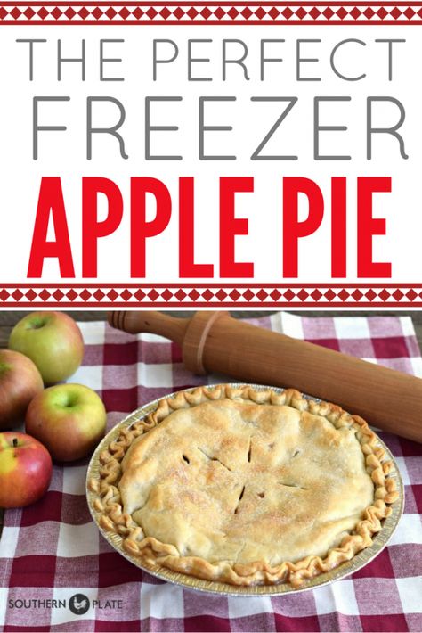 How To Cook A Frozen Apple Pie, Apple Pie Using Frozen Apples, Freezer Apple Pie, Freezing Apple Pie, Frozen Pies, Apples Recipes, Homemade Pie Recipes, Apple Treats, Plate Recipes