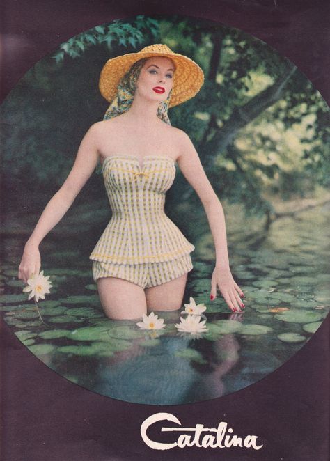 Catalina Swimwear, Suzy Parker, Retro Swimwear, Vintage Bathing Suits, Vintage Swim, Vintage Swimsuit, Fashion 1950s, Vintage Swimwear, Vintage Swimsuits