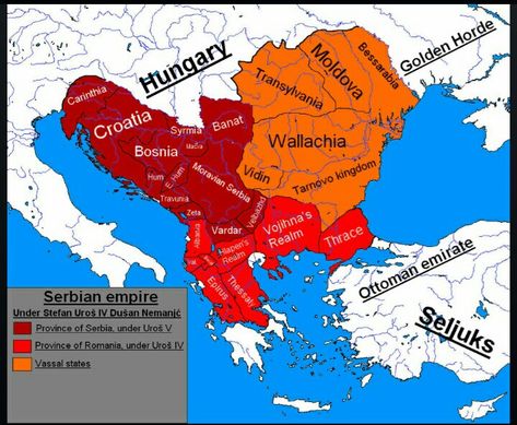 Serbia, Serbian empire Serbian Empire, Serbian Quotes, European Countries, Serbia, Geography, Hungary, Croatia, Map, History