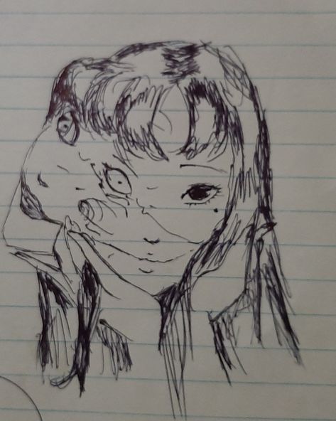 Messy Pen Art, Messy Pen Sketches, Messy Drawings Sketches, Messy Sketches, Drawing In Pen, Tomie Junji Ito, Anime Goth, Animal Symbolism, Junji Ito