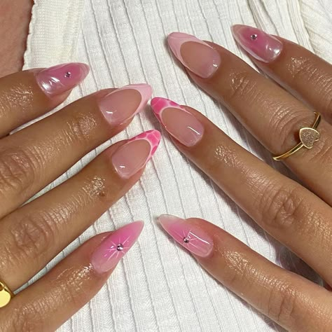 pink mix & match set 🩷 | Instagram Pink Spring Nails, Almond Nails Pink, Pink Tip Nails, Chevron Nails, Summery Nails, Girly Acrylic Nails, Classy Acrylic Nails, Almond Acrylic Nails, Pink Spring