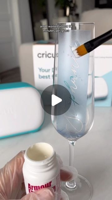 Stephanie on Instagram: "DIY champagne glasses for my wedding with me with my @cricut 🤍👰🏻‍♀️🍾🥂 AD #cricut #cricutmade #weddingDIY" Cricut Champagne Glasses, Cricket Wine Glasses, Diy Champagne Glasses, Wedding Glasses Diy, Glass Art Techniques, Wedding Wine Glasses, Wedding Champagne Glasses, Wedding Champagne, Wedding Glasses