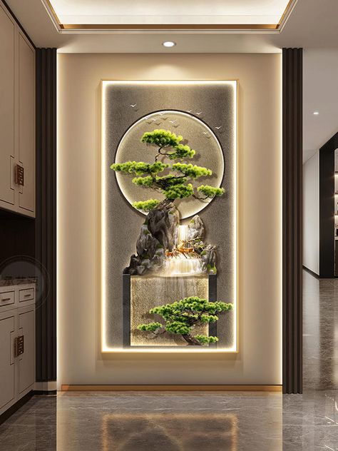 Home Entrance Decor Luxury, Entrance Foyer Wall Design, Foyer Design Modern Entrance, Entry Designs, Neon Decorations, Drawing Room Interior, Modern Entrance, Entry Design, Neon Decor