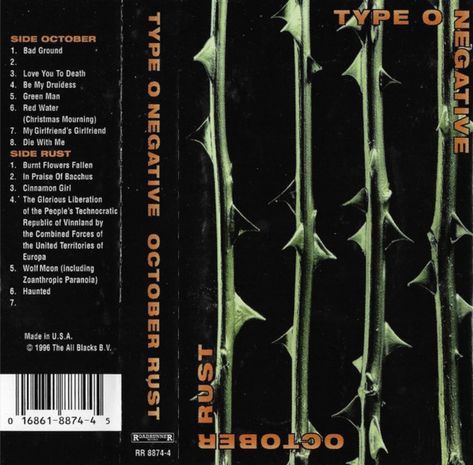 Album: October Rust Country: America 🇺🇲 Year Released: 1996 October Rust, Country America, Ignorance Is Bliss, Black Label Society, Pale Horse, Peter Steele, Type O Negative, All Blacks, Wolf Moon