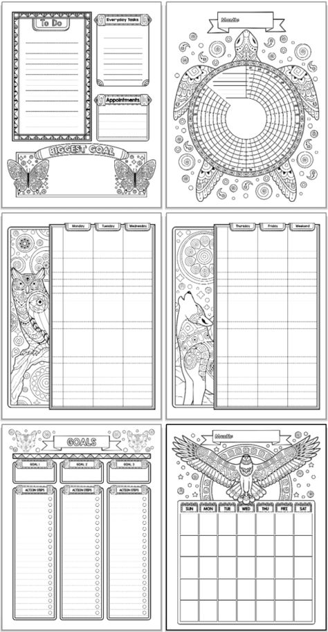 Get in touch with your guides with these free printable spirit animal bullet journal planner pages featuring power animals to inspire your month. Printable Bullet Journal Pages Free, Witch Planner Free Printable, Printable Journal Pages Free, Built Journal, Bujo Tracker, Anime Bodies, Free Planner Inserts, Witchy Planner, Free Planner Pages