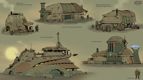 Star Wars Planets Art, Star Wars Architecture Buildings, Afro Architecture, Star Wars House, Fantasy Resources, Fictional Architecture, Scifi Architecture, Sci Fi Base, High Culture