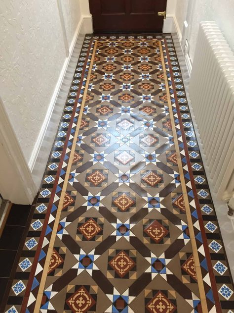 Victorian House Flooring, Original Victorian Tiled Hallway, Decorative Floor Tile Entryway, Milton Tiles Hallway, Georgian Tiled Hallway, Victorian Style Floor Tiles, Minton Tiles Hallway, Victorian Tile Hallway, Victorian Hall Tiles