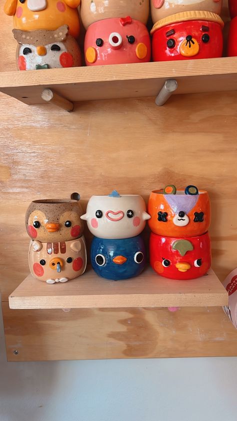 Animal Crossing Clay Ideas, Animal Crossing Pottery, Airclay Ideas Diy, Clay Projects Kids, Clay Monsters, Clay Classes, Clay Cup, Air Dry Clay Projects, Ceramic Workshop