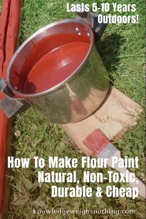 Swedish Paint, Flour Paint, Trin For Trin Tegning, Make Flour, How To Make Flour, Homemade Paint, Cool Wood Projects, How To Make Paint, Outdoor Wood