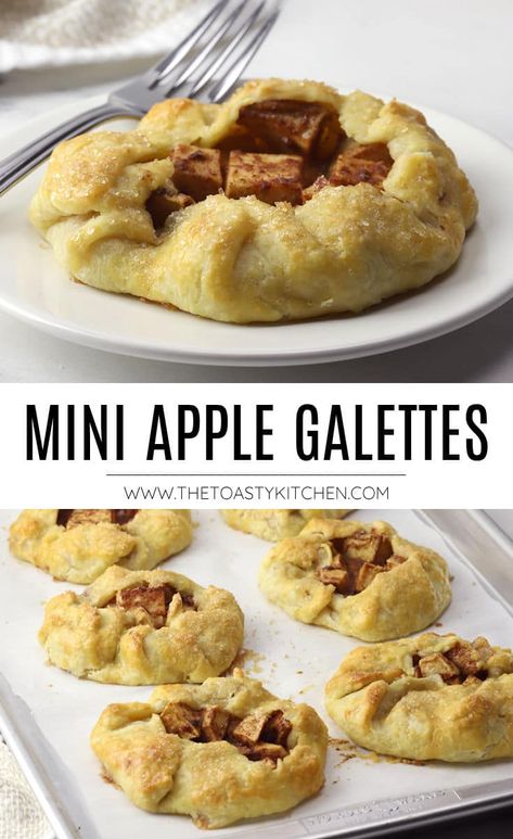 Galette Apple, Galette Recipe Desserts, Small Apple Pies, Mini Apple Tarts, Individual Apple Pies, Rustic Apple Tart, Fall Desserts Apple, Apple Pie Desserts, Dessert Fall