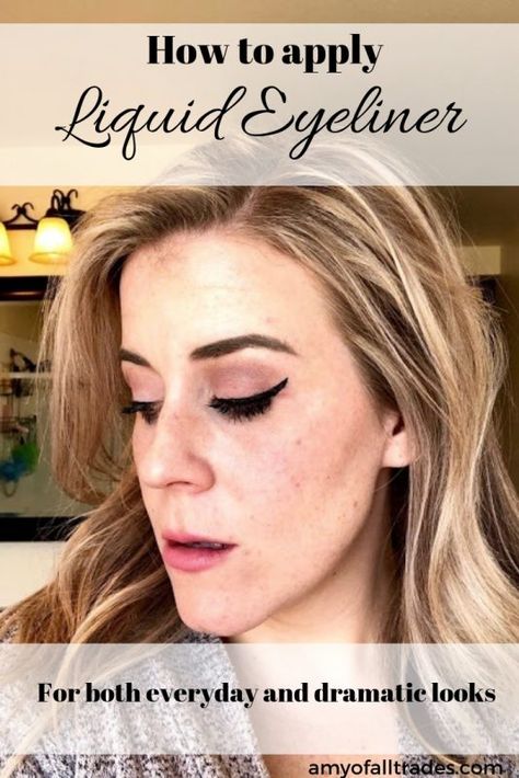 Liquid Liner doesn't have to be intimidating! It's so versatile for both every day and dramatic looks. Liquid Eyeliner Tutorial, Nyx Liner, Kitten Eyes, Perfect Cat Eye, Simple Eyeliner, My Church, Grooming Tips, Angled Brush, Liquid Liner