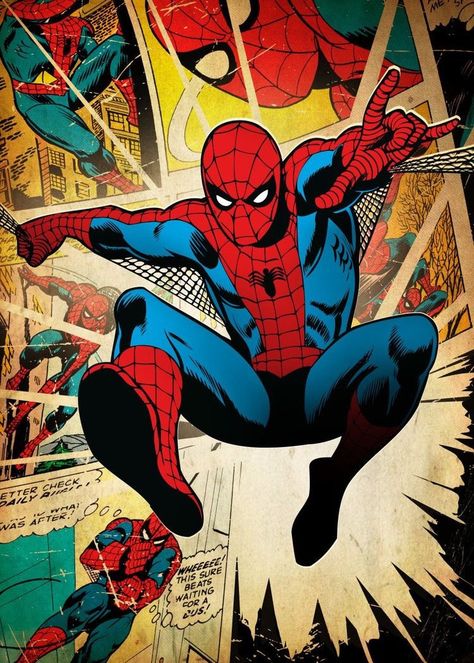 Into The Weird on Twitter: "Happy 60th birthday to this guy 👇🏻#Spiderman #Spidey #birthday https://t.co/y49B9yk3Xa" / Twitter Vintage Superhero Posters, Spider Man Poster Vintage, Spiderman Comic Poster, Spiderman Vintage Poster, Marvel Wall Prints, The Amazing Spiderman Poster, Spiderman Poster Vintage, Spider Man Wall Art, Spiderman Mural