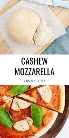 Cashew Mozzarella - vegan and gluten-free - made with only 7 ingredients! | ElephantasticVegan.com #vegan #glutenfree #cheese #cashew #mozzarella Cashew Mozzarella, Pizza Quesadillas, Pizza Vegetariana, Vegan Cheese Recipes, Mozzarella Recipes, Vegan Mozzarella, Dairy Free Cheese, Vegan Appetizers, Pan Pizza