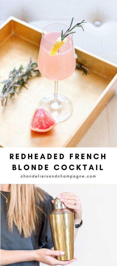 Redheaded French Blonde Cocktail Recipe • Chandeliers and Champagne Vodka Craft Cocktail Recipes, Essen, Drink Shaker Recipes, Cocktail Recipes Shaker, French Blonde Cocktail, Craft Cocktails Recipes, Shaker Cocktail Recipes, French Blonde Cocktail Recipe, Fancy Cocktail Recipes