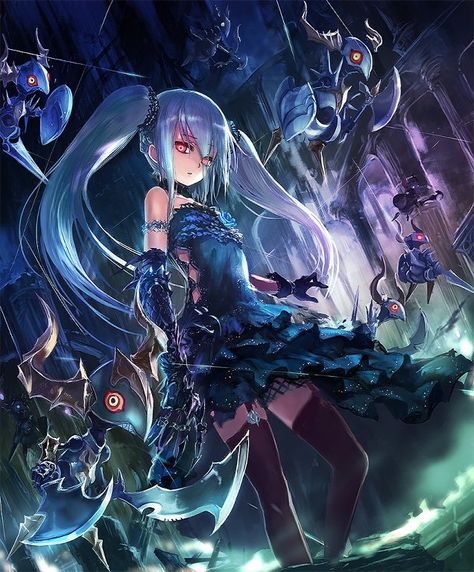 Card: Orchis, Vengeful Puppet Rage Of Bahamut, Phantom Pain, Roleplay Characters, Anime Warrior, Awesome Anime, An Anime, White Hair, Manga Girl, Fantasy Character Design