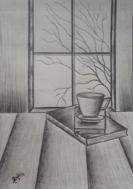 Drawing Backgrounds Ideas Sketch, Blimp Drawing, Pencil Art Drawings Easy Simple, Shading Drawing Sketches, Charcoal Drawing Ideas For Beginners, Simple Landscape Drawing, Scenery Sketch, Landscape Pencil Drawings, Pencil Drawings Of Flowers