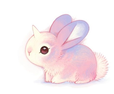 Un petit lapin licorne, un lapicorne ! Cute Kawaii Animals, Cute Fantasy Creatures, Cute Animal Drawings Kawaii, Toy Art, Creature Drawings, Cute Kawaii Drawings, Anime Animals, Kawaii Animals, Dessin Adorable