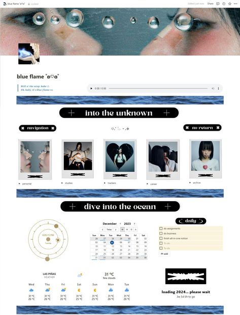 blue flame LE SSERAFIM notion dashboard templ Blue Flame Aesthetic, Blue Flame Le Sserafim, Medical Student Planner, Student Planner Aesthetic, Notion Dashboard Template, Notion Student Planner, Student Planner Template, Notion Template Ideas For Students, Flame Aesthetic