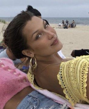 Bella Hadid, The Ocean, A Woman, Yellow