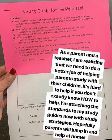 Kids Study, 5th Grade Math, Parents As Teachers, Middle School Math, Teaching Strategies, Student Teaching, Elementary Education, Teaching Classroom, Teacher Hacks