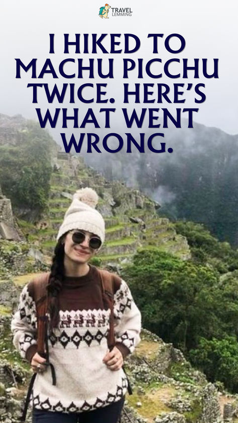 An avid hiker shares the mistakes she made when hiking to Machu Picchu + tips to avoid them! From booking issues & getting lost to... Hiking Machu Pichu, Hiking Machu Picchu, Manchu Pichu Peru, Macha Pichu, Machu Pichu Hike, Machu Picchu Outfit, Machu Picchu Peru Travel, Lima Peru Travel, Peru Machu Picchu