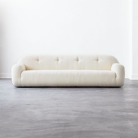 Modern Living Room Furniture: Unique Finds | CB2 Canada Cognac Leather Sofa, Latest Sofa Designs, Cool Couches, Cat Proofing, Cream Sofa, Fabric Freshener, Metal Braces, Sofa Review, Modern Sofas