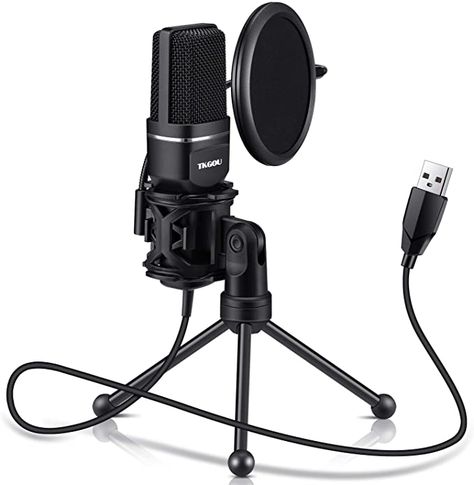 Amazon.com: USB Microphone for Computer - Plug &Play Computer Microphone - Metal Condenser Recording Microphone with Pop Filter for Skype, Recordings for YouTube, Google Voice Search, Games (Windows/Mac): Home Audio & Theater Imac Laptop, Usb Packaging, Gaming Microphone, Windows Laptop, Desktop Windows, Desain Pantry, Usb Gadgets, Usb Charging Station, Usb Microphone