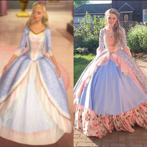 Barbie Princess Dress Cosplay, Barbie Gowns Princesses, Barbie Dresses Movie, Barbie Princess And The Pauper, Barbie Drawings, Barbie Cosplay, Princess And The Pauper, Barbie Wedding Dress, Barbie Costume