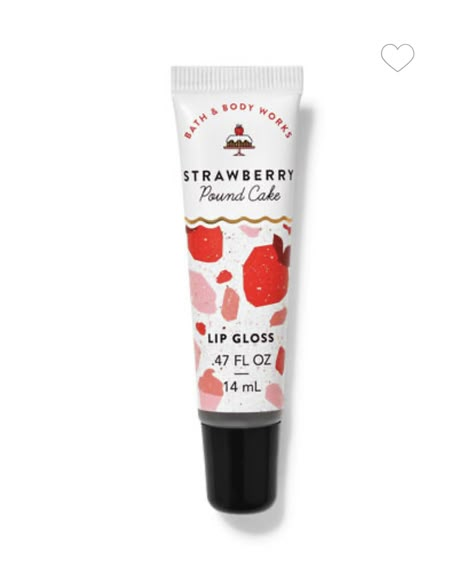 Bath And Body Works Strawberry Pound Cake Lip Gloss, Lip Gloss Bath And Body Works, Strawberry Pound Cake Lip Gloss, Bath And Body Works Lip Gloss, Nyc Lip Gloss, Lip Gloss Strawberry, Strawberry Lip Gloss, Pond Cake, Heart Shaped Lips