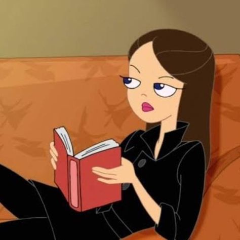 Vanessa Phineas And Ferb Icon, Iconic Brunette Movie Characters, Cartoon Screencaps, Ferb And Vanessa, Vanessa Doofenshmirtz, Characters Reading, Childhood Crushes, Phineas Y Ferb, Girl Memes