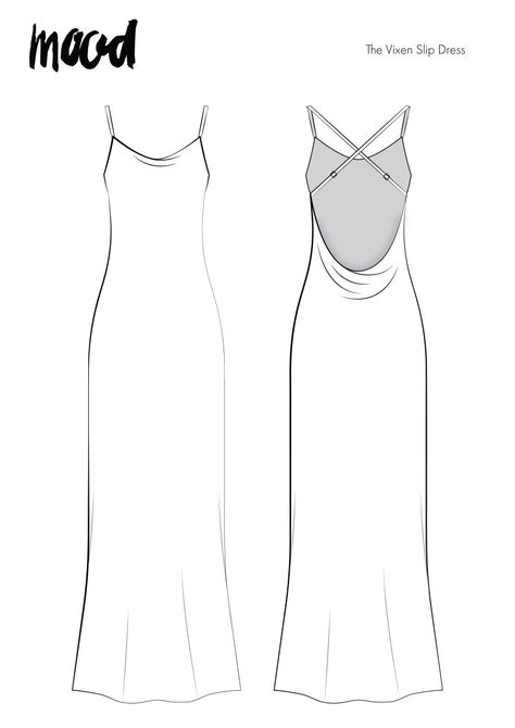 How To Sew A Slip Dress, Satin Dress Pattern Free, Silk Dress Sewing Pattern, Slip Dress Drawing, Slip Dress Pattern, Craft Summer, Diy Clothes Patterns, Dress Sewing Patterns Free, Prom Season