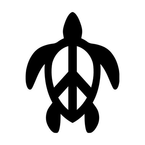 Turtle Symbol, Peace Sign Tattoos, Peace Sign, Graphic Image, Sea Turtle, Peace Symbol, Carving, Vinyl, Tattoos