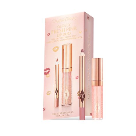 Darlings, unlock the secret to a flawless, fresh, glossy pink pout with this magical mini lip duo! Featuring a mini Lip Cheat and mini Collagen Lip Bath in suits-all shades that are perfect for keeping in your handbag, clutch bag or makeup bag! Perfectly packaged in an easy-to-gift lip-print box, it's the dreamiest beauty kit for yourself and lip gloss-lovers everywhere! This kit includes: Travel Size Lip Cheat lip liner in Pillow Talk : My backstage beauty secret with a long-lasting, waterproof Sephora Wishlist, Charlotte Tilbury Mini, Lip Liner Set, Kohl Eyeliner, Glossier Pink, Makeup Party, Pink Lip Gloss, Fancy Makeup, Beauty Kit