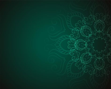 Free vector cultural and ethnic mandala ... | Free Vector #Freepik #freevector #background #hand #vintage #art Green Mandala Art, Ethnic Background, Thumbnail Background, Mandala Background, Gallery Wallpaper, Art Gallery Wallpaper, Mandala Pattern, Deep Green, Mandala Art