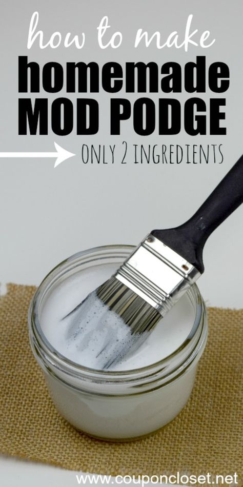 Homemade Mod Podge Recipe, Mod Podge Diy, Homemade Mod Podge, Diy Mod Podge, Crafts Homemade, Mod Podge Crafts, Crazy Mom, Crafts Hacks, Mason Jar Crafts