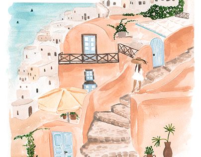 Diy Artwork, Santorini, Oil Paintings, Sabina Fenn, Hijau Mint, Ship Artwork, Kunst Inspiration, Wow Art, Painting Art Projects