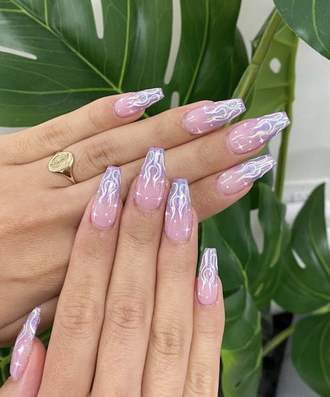 Holographic Nail Designs, Purple Chrome Nails, Chrome Nails Designs, Nail Designs Tutorial, Nude Nail Designs, Multi Dimensional, Nails Desing, Beach Nails, Nail Studio