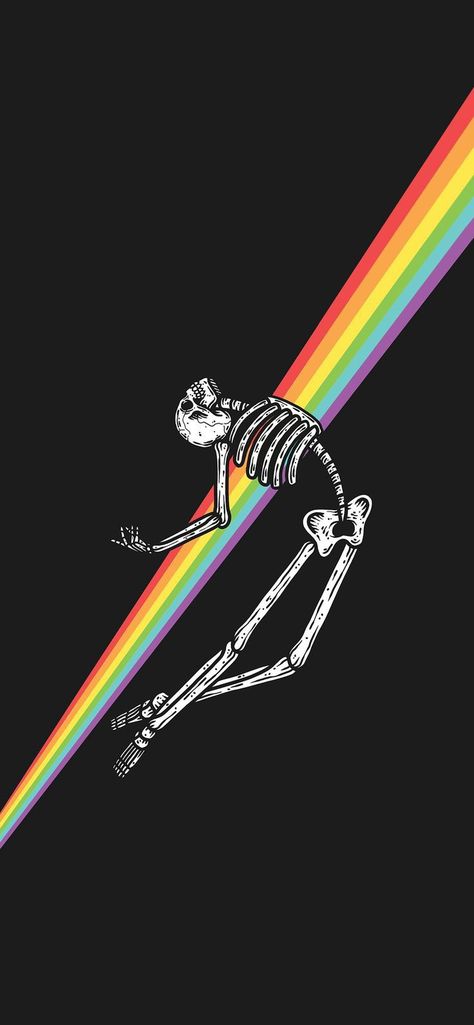 Rainbow Skeleton Wallpaper, Computer Wallpaper Skeleton, Weird Iphone Wallpaper, Skeleton Art, Edgy Wallpaper, Art Wallpaper Iphone, Cool Wallpapers Art, Minimalist Wallpaper, 판타지 아트