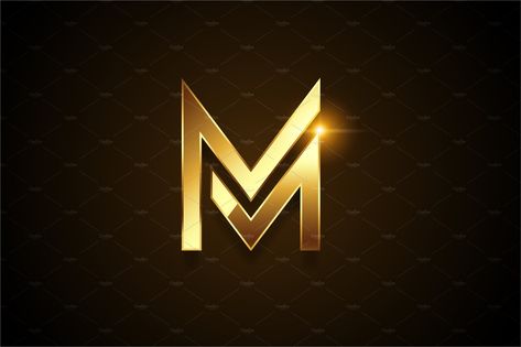 Golden MM Logotype by Luis Muñiz on @creativemarket Mm Logo Design, Mv Logo, Mechanic Logo Design, Mechanics Logo, Mm Logo, Brooch Design, Bts Wallpaper Desktop, Eagle Wallpaper, Spa Logo