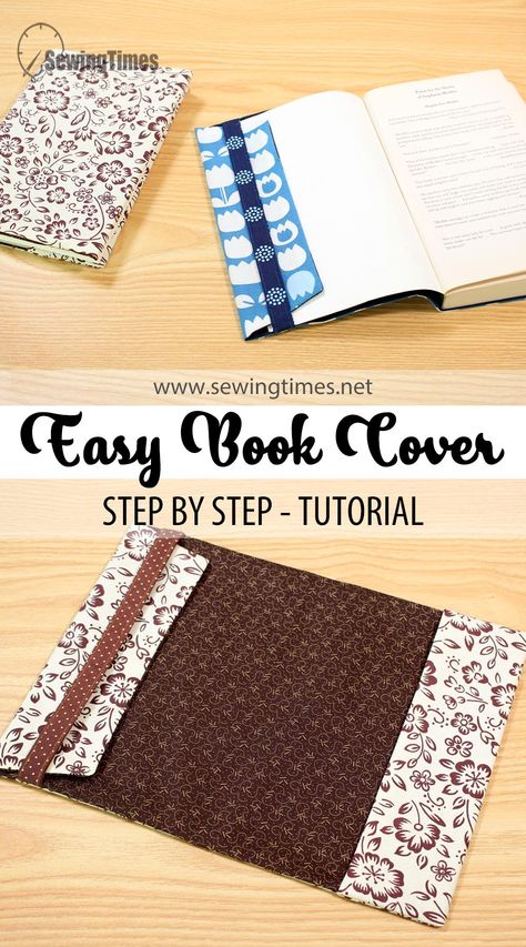 Fabric Cover Book Diy, How To Put A Cover On A Book, How To Sew A Journal Cover, Fabric Covers For Books, Book Sleeve Fabric, Pattern For Book Cover, Book Jacket Sewing Pattern, Textiles Book Cover Ideas, Handmade Book Covers Fabric