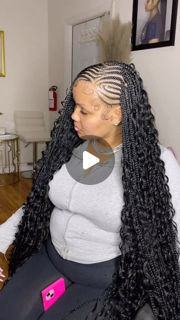 Knee Length Fulani Braids, Boho Fulani Lemonade Braids, Two Step Braids, Boho Lemonade Fulani Braids, Braids With Crochet In Back, Peekaboo Fulani Braids, Ponytail Quickweave, Boho Stitch Braids, Fulani Boho Braids