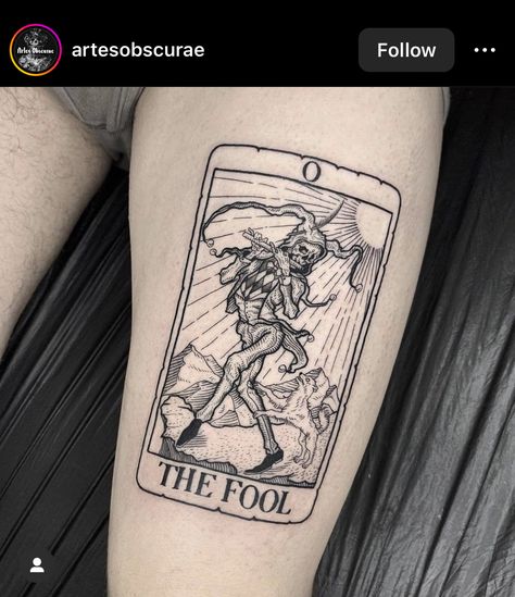 Mountain Sleeve Tattoo, Hermes Tattoo, Joker Card Tattoo, The Fool Tarot, Woodcut Tattoo, Medieval Tattoo, Tarot Tattoo, Tarot Card Tattoo, Card Tattoo Designs