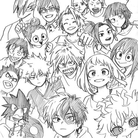 Mha Characters, Bakugou Manga, Class 1 A, Ochako Uraraka, Boku No Hero Academia Funny, My Hero Academia Episodes, Hero Academia Characters, My Hero Academia Manga, Anime Sketch