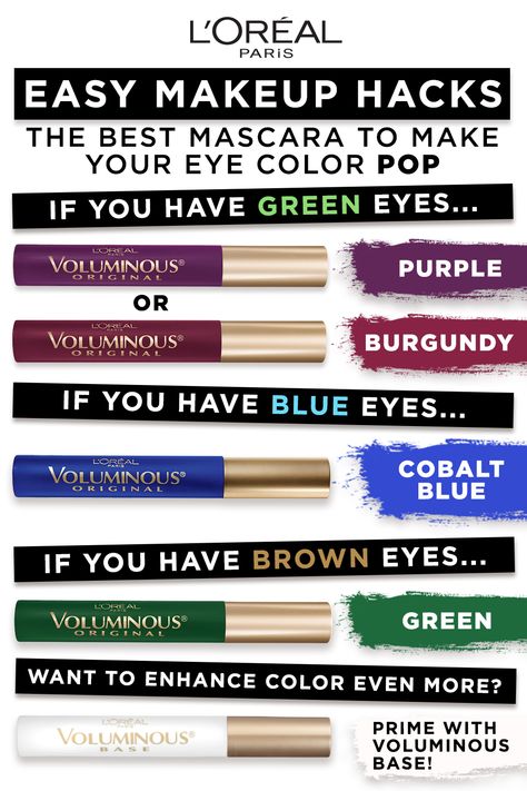 Colored Mascara For Green Eyes, Make Up Blue Eyes, Perfect Mascara, Complete Makeup, Creme Anti Age, Makeup Help, Best Eye Makeup, Best Mascara, Easy Makeup