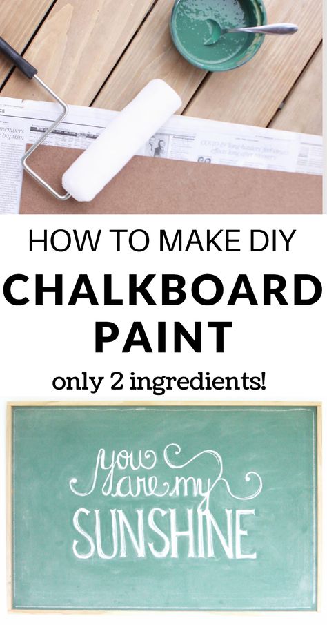 Diy Chalk Marker, How To Make Chalkboard Paint, Chalk Wall Ideas For Kids, How To Make A Chalkboard, Homeschool Chalkboard, Chalkboard Paint Diy, Colored Chalkboard Paint, Homemade Chalkboard Paint, Chalkboard Paint Ideas