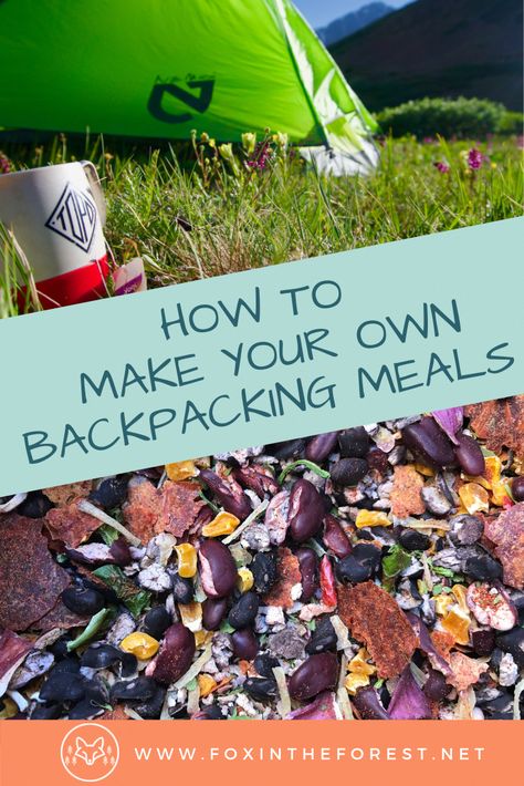 How to make your own backpacking meals. Easy DIY backpacking meals. How to dehydrate your own backpacking meals and make homemade hiking food. #cooking #wildernesscamping #backpacking #hiking #outdoors #backpackingmealsdiy Best Hiking Food, Backpacking Aesthetic, Beginner Backpacking, Backpacking For Beginners, Aesthetic Camping, Trail Food, Backpacking Meals, Hiking Snacks, Hiking Food