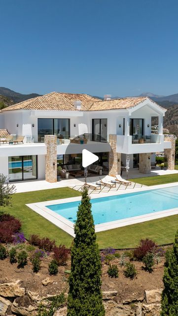 Mas Property Marbella on Instagram: "Stunning new-build villa with architecture and interiors by GC Studio. Sitting on a generous elevated plot, this property grants residents an exclusive and sophisticated lifestyle. The villa also boasts a lavish array of amenities, including a home gym, a cinema room and a SPA with a sauna and indoor pool.  PRICE: 10,900,000 € REFERENCE: MAS180559 BEDROOMS: 8 BATHROOMS: 9 BUILD: 958 m² PLOT: 3.631 m² TERRACES: 370 m²  Follow us @masproperty.marbella for luxury real estate.  #marbellarealestate #realestatemarbella #realestateinvesting #maspropertymarbella  #masproperty #spain #realtorlife #realestate #luxuryrealestate #luxurylifestyle #andalucianhomes #luxurylistings #luxury #forsale #property #investmentproperty #investment #mäklaremarbella #benahavis # Villa Modern Interior Design, Sophisticated Lifestyle, Spanish Mansion, Marbella Villas, Spain House, Cinema Room, Salou, Benidorm, Luxury Homes Dream Houses